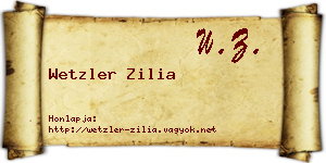 Wetzler Zilia névjegykártya